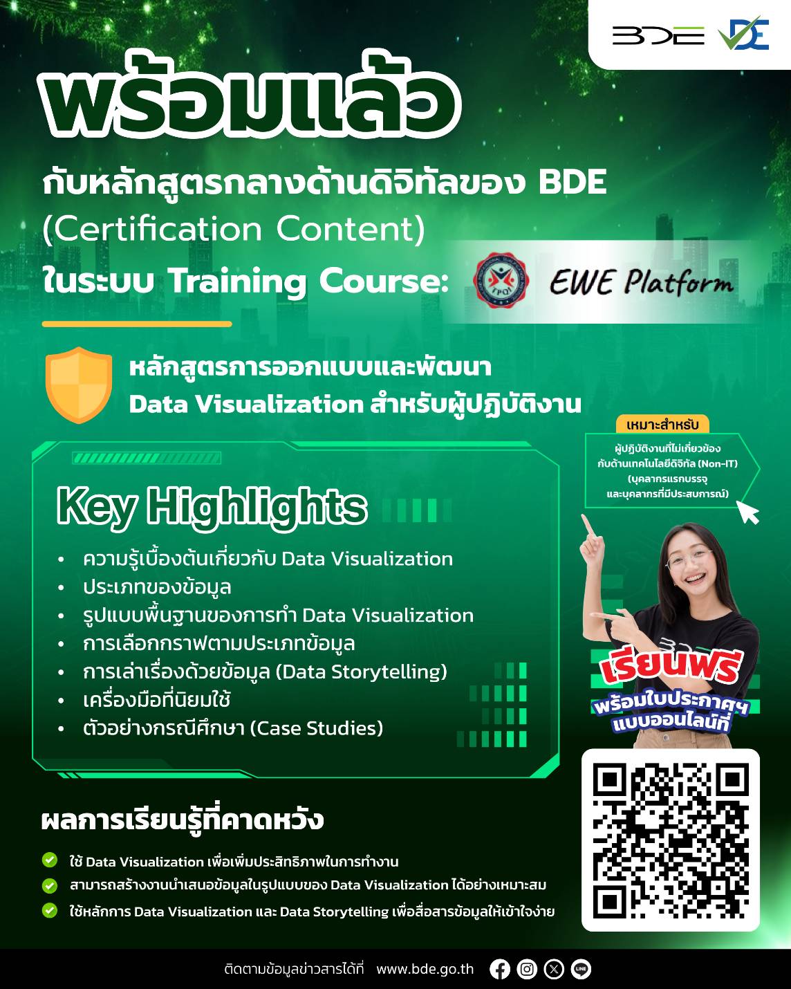 หลักสูตรการออกแบบและพัฒนา Data Visualization สำหรับผู้ปฏิบัติงาน